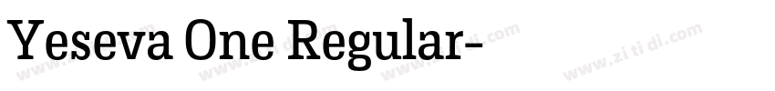 Yeseva One Regular字体转换